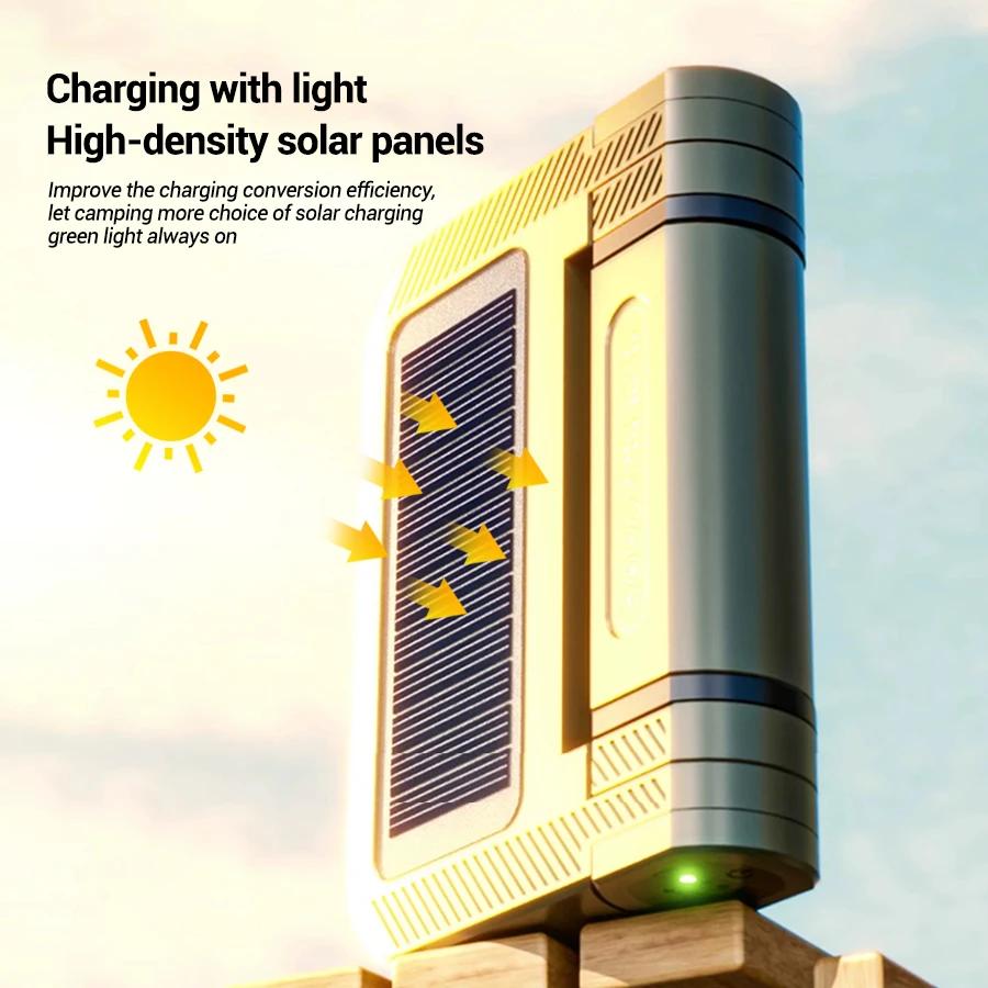 New LED Solar Camping Light Portable Powerful Emergency Torch Tent Lantern Outdoor Waterproof Hanging Lights Lighting Lawn Lamp