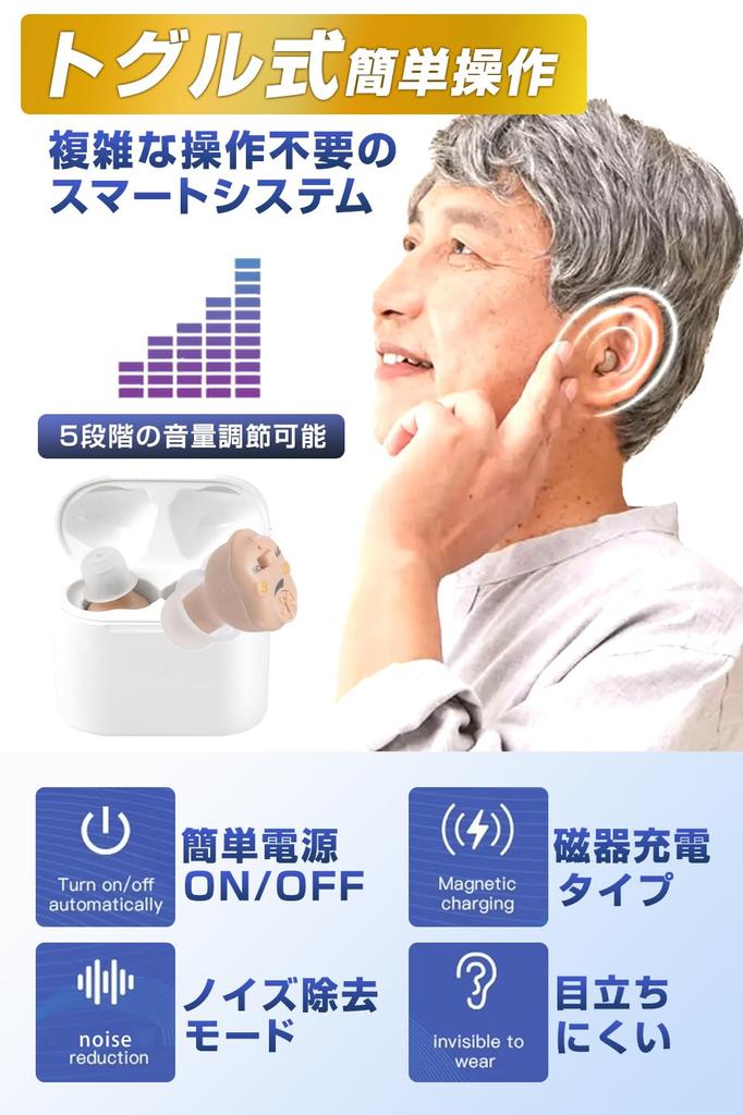 Gesundheitsforschungsinstitut Hörverstärker zur Anpassung Einfach Bis zu 20 Stunden kontinuierliche Einzel- oder Gehäuse 200 Stunden Ladezeit Geschenk für Japaner