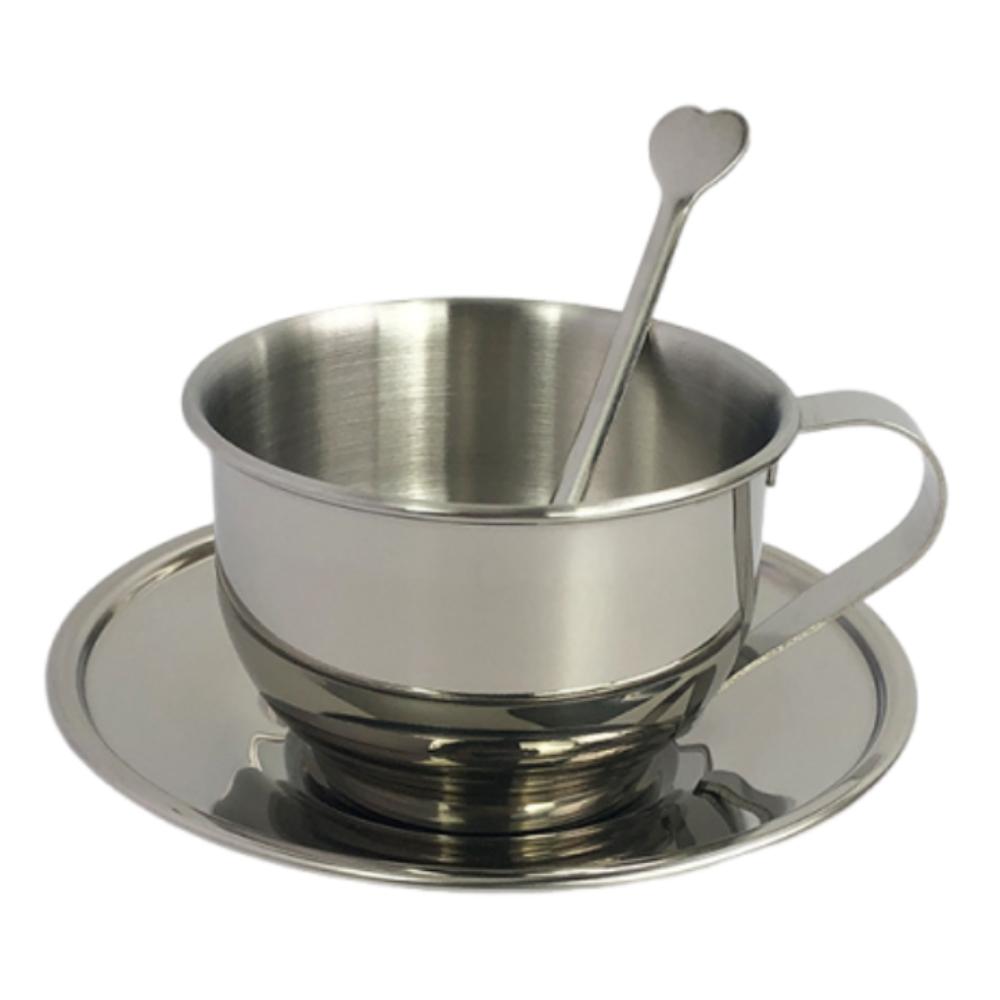 

170ml Tea Cup Set Stainless Steel Milk Mug Food Grade Espresso Cup Afternoon Tea 170ml