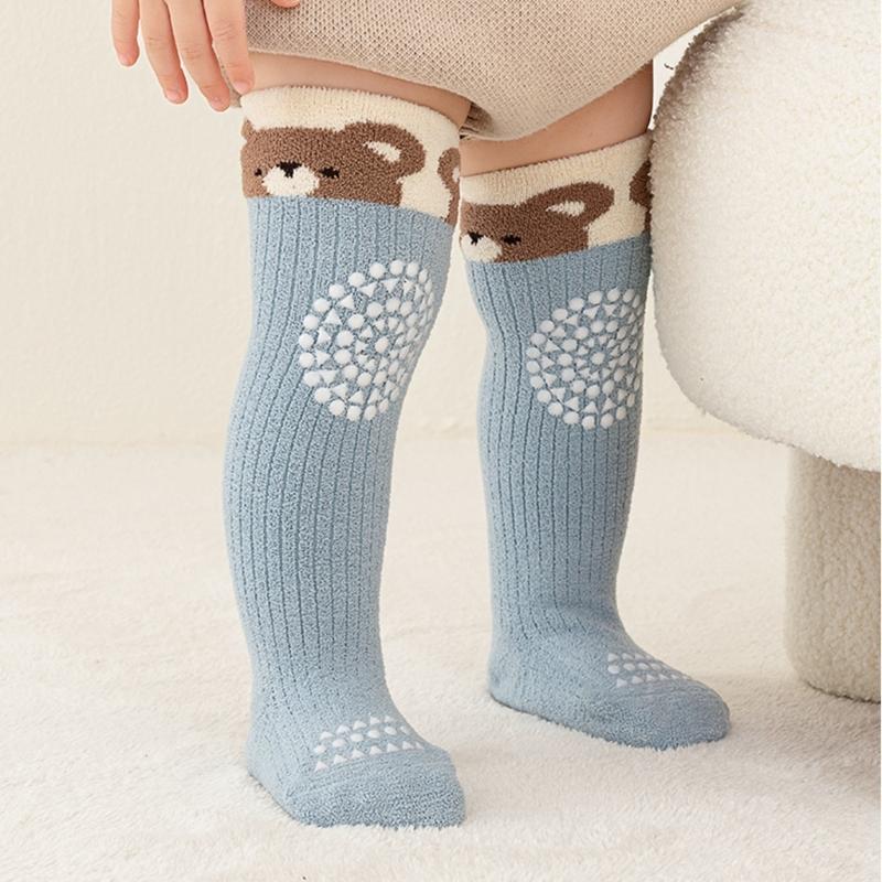 Winter Warm Toddler Long Socks Baby Knee Socks with Animal Pattern Infant Knee Stockings for Baby 0-3 Years