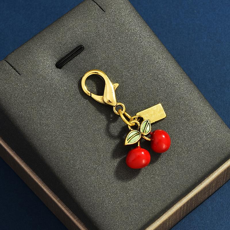 Exquisite Cherry Butterfly Keychains For Women Bag Pendant Car Keyring Creative  Backpack Decoration Accessories Gifts