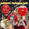 32 Inch Giant PVC Inflatable Christmas Ball Ornaments Outdoor Large Xmas Blow Ball Decorations for Christmas Party Ornaments