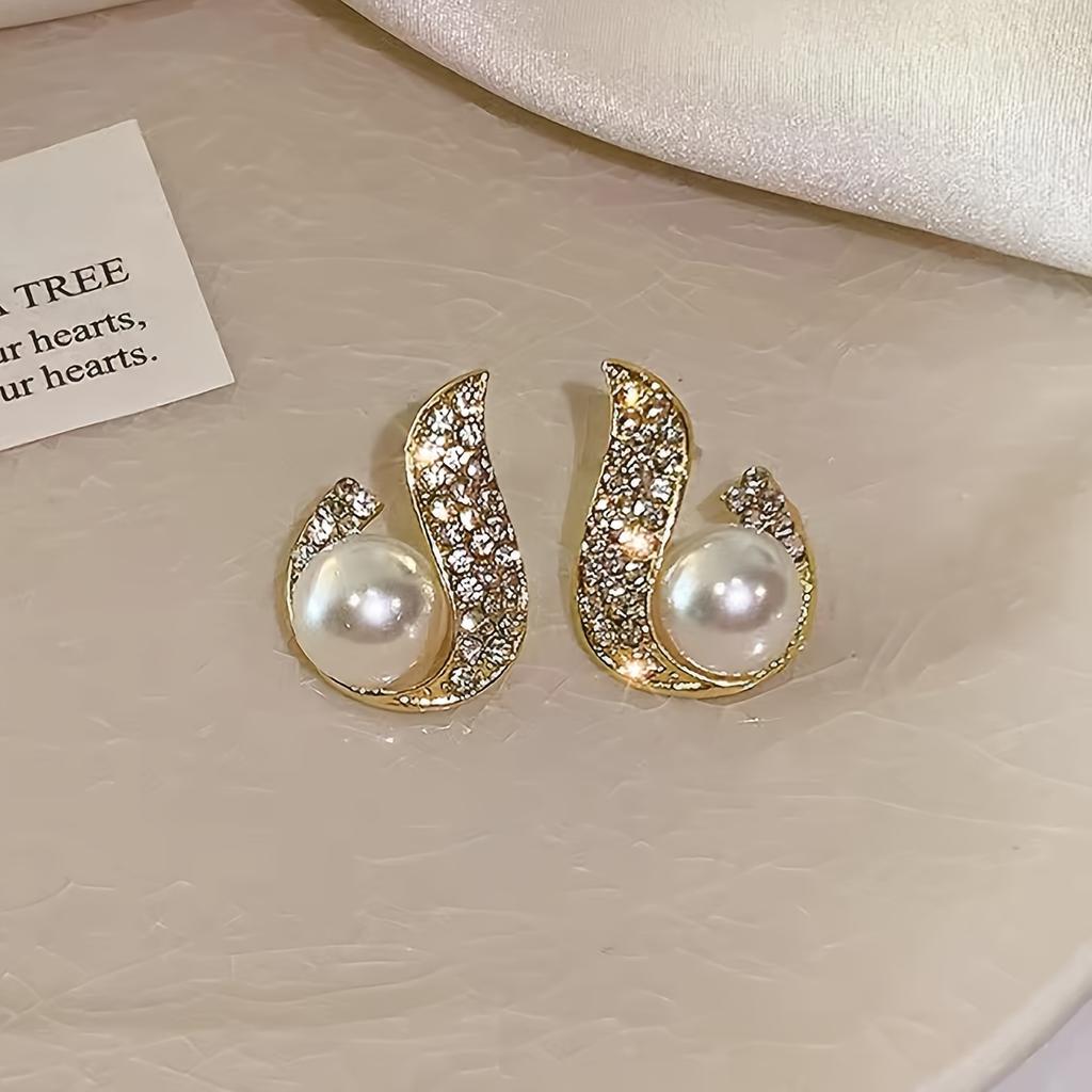 French Elegant Minimalist Large Statement Earrings for Women, Daily Wedding Party Jewelry Gift