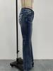 Stylish Women's Embroidered Micro-Flare Denim Jeans