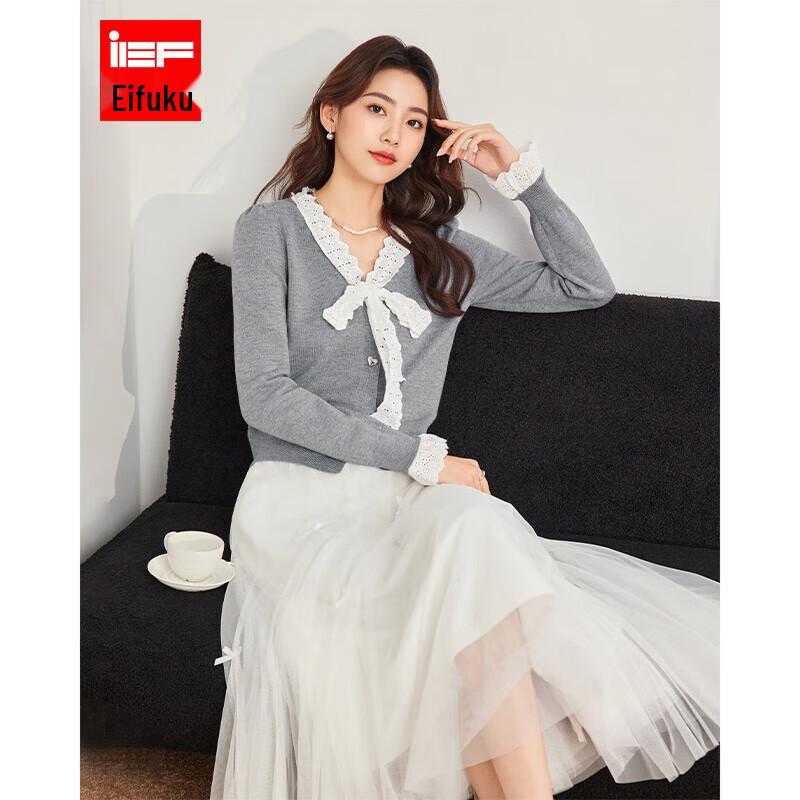 

IEF Women s French Style Lace Knit Top One Size