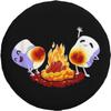 Funny Marshmallow Campfire Spare Tire Cover Universal Waterproof SUV Trailer Protection