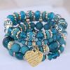 4pcs/set Heart Rice Beads Chain Bracelet Crystal Beads Bohemian Vintage Bracelets  DIY Jewelry