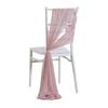 2pcs Chiffon Chair Sashes Wedding Chair Decoration 20x250cm for Wedding Aisle Party Banquet Event Baby Shower