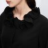 Langzi Double Layer Ruffle Neck Blouse
