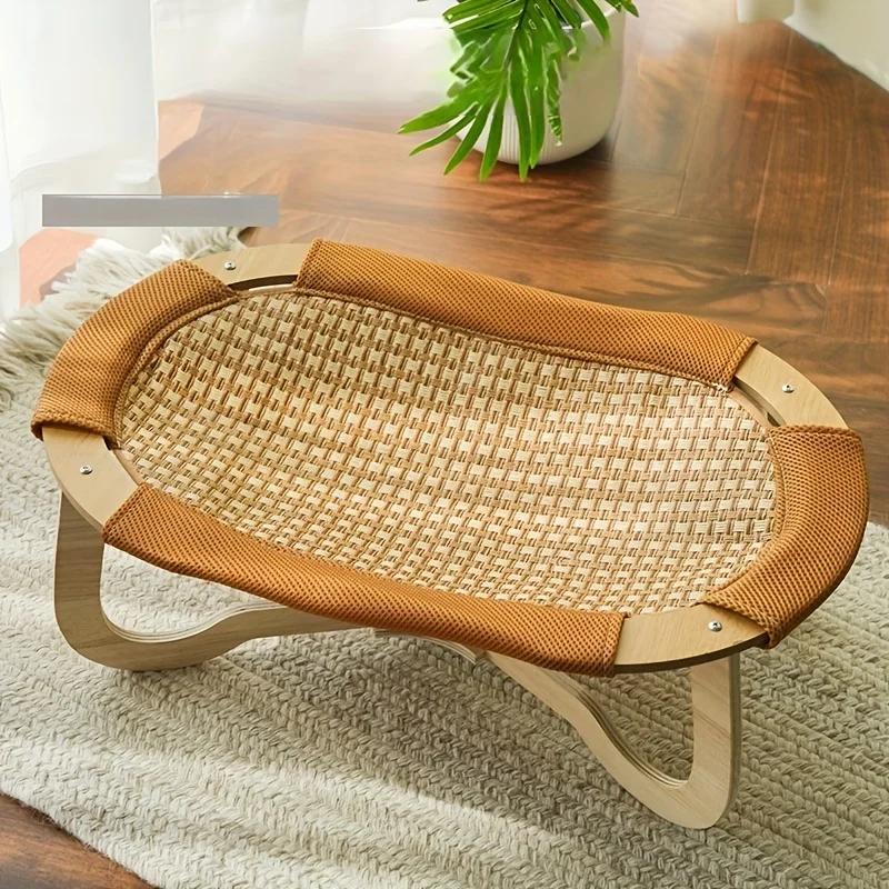 Gel-Infused Removable Mat for Cats & Dogs, Breathable Elevated Hammock Design Stays 15°C Cooler