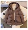Padded clothes women's winter new long padded jackets close waist and look thin, thickened padded clothes, and thickened warm jackets.