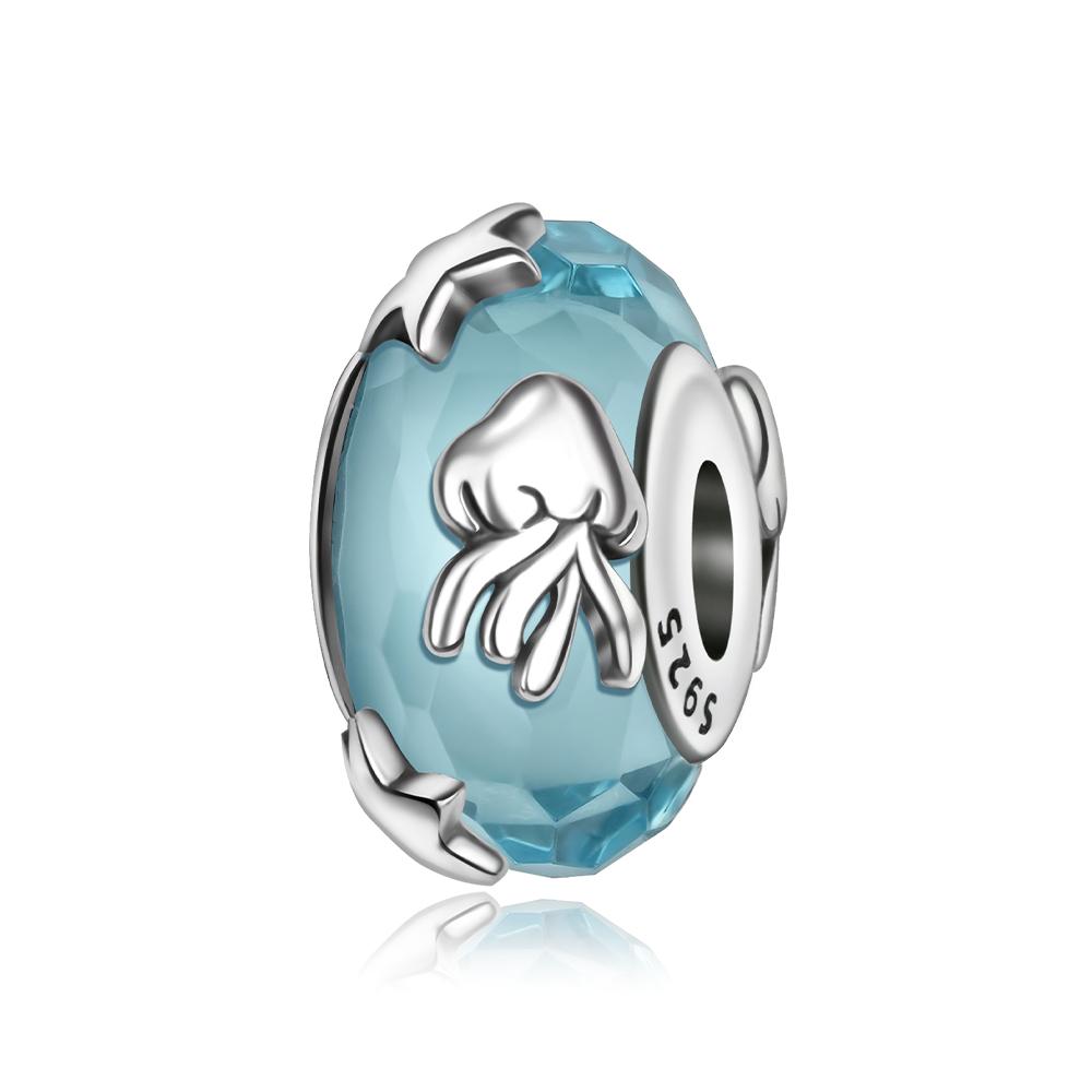New Original Copper Blue Charms Holy Mother Palm Heart Cat Beads Pendants Fit Bracelet Necklace Diy Jewelry Gift