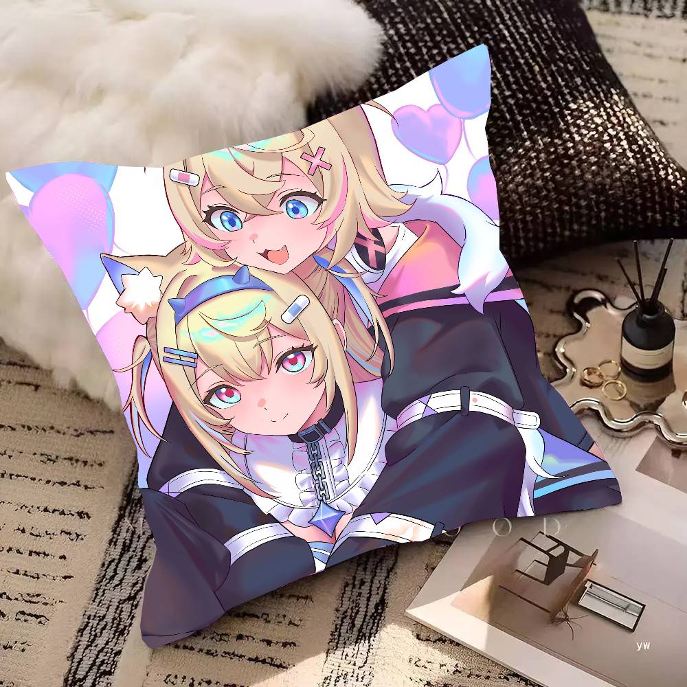 Anime Game FUWAMOCO Pillow Case Fashion Square Pillowcase Bedroom Sofa Room Ins Decoration Leisure