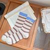 Ladies Fall New Casual Striped Boneless Tube Socks