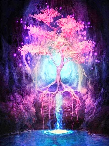 Diamond Painting Kit Tree Landscape Full Square/round Embroidery Mosaic Fantasy Landscape Home Decor