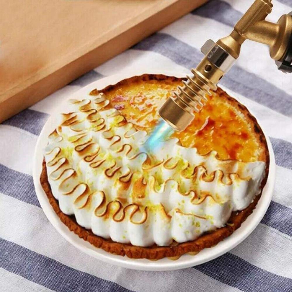 1set Picnic Barbecue Baking Cassette Stove Double-tube Spray Gun All-copper Flame Outdoor Barbecue Igniter Welding Gun Nozzle