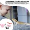 Leopard Gecko Leash Adjustable 3 Size Leather Wing Lizard Harness Leash Reptile Training Lead Harness Flexible Animal Harnesses