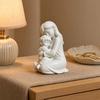 Figure Ornamentali Mamma e Bambino Stampate in 3D Stile Nordico Calde Sculture Madre-Figlio