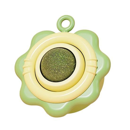 Catnip Ball Cat Toy Rotatable Cat Lick Ball Safe Cat Chew Toy with Adhesive for Kitten Teething Wall Mounted Catnip Toy