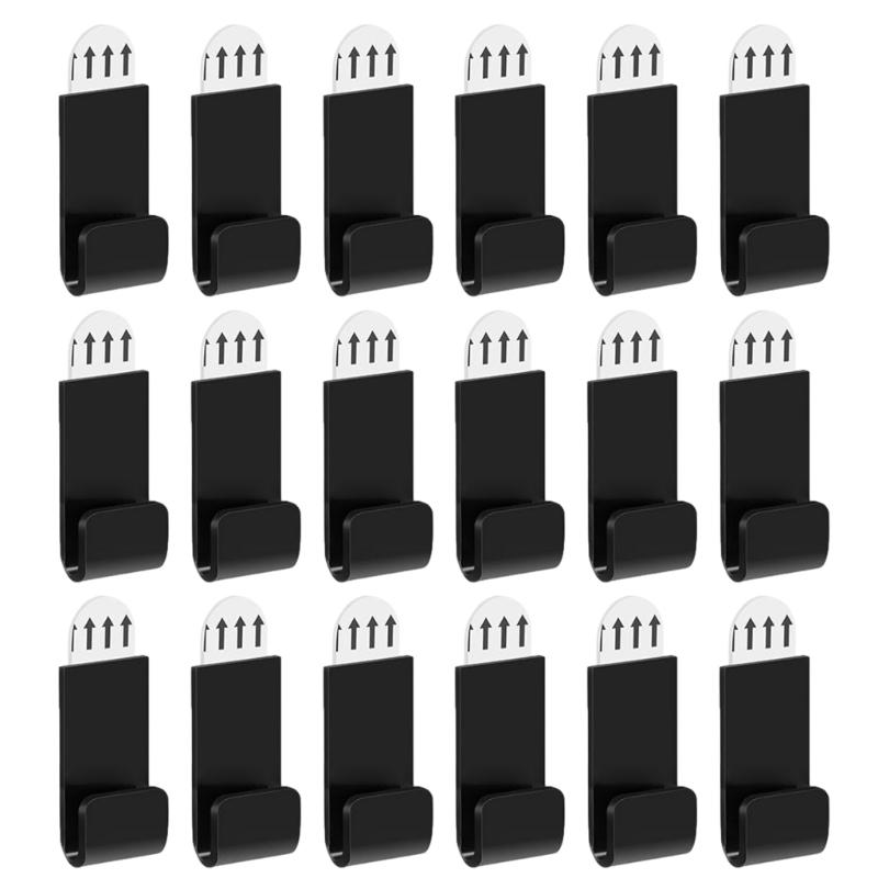 

Самоклеящаяся полка для альбомов, 18 шт., акриловый держатель для хранения пластинок, простая установка, настенный декор чёрный