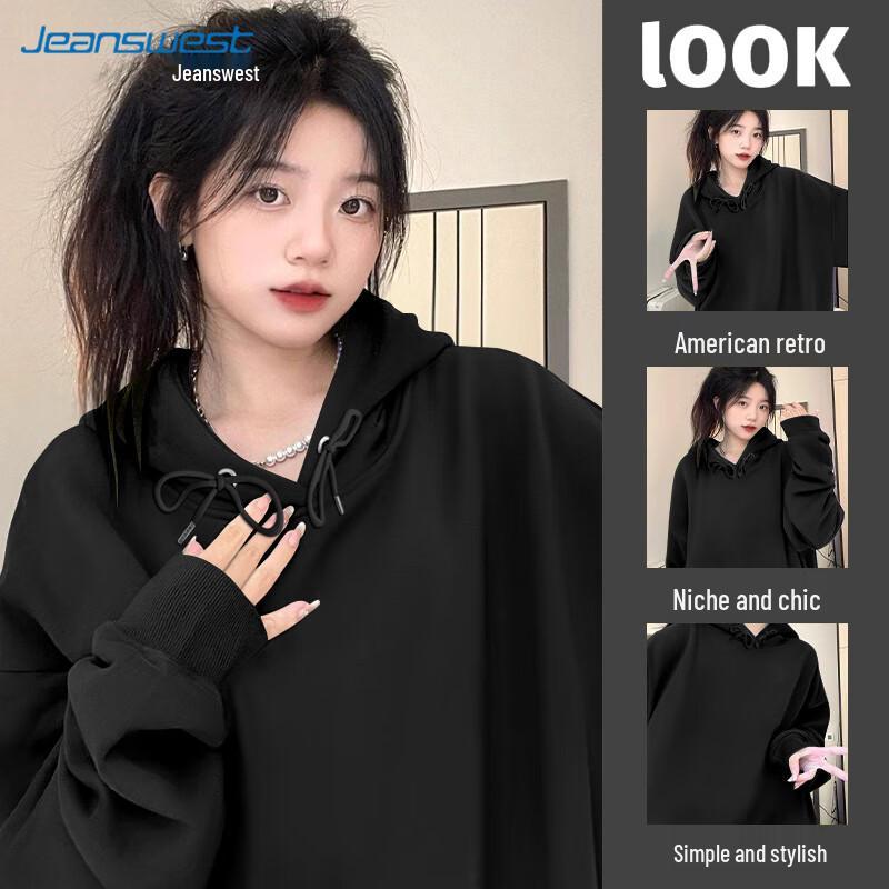 

JEANSWEST Women s Loose Fit Hooded Sweatshirt 3XL