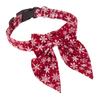 Christmas Dog Collar with Bow, Adjustable Cotton Red Plaid Bowtie Dog Christmas Collars for Large Dogs Pets