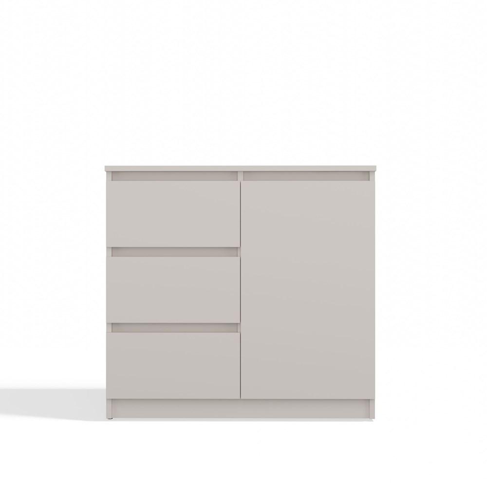 Cómoda 1D3S Armario 1 Puerta 3 Cajones Para Sala de Estar Dormitorio Cachemira Beige