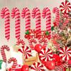 25 pz/set Palloncini in Foil a Forma di Bastoncino di Zucchero di Natale Decorazioni Festa di Natale Dolce Compleanno Decorazioni Festa a Tema Natale