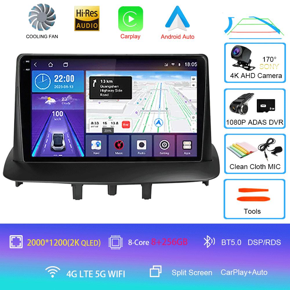 Android14 For Renault Megane 3 Fluence Samsung SM3 2008  - 2014 Car Radio Navigation Multimedia Video Player DSP BT Carplay