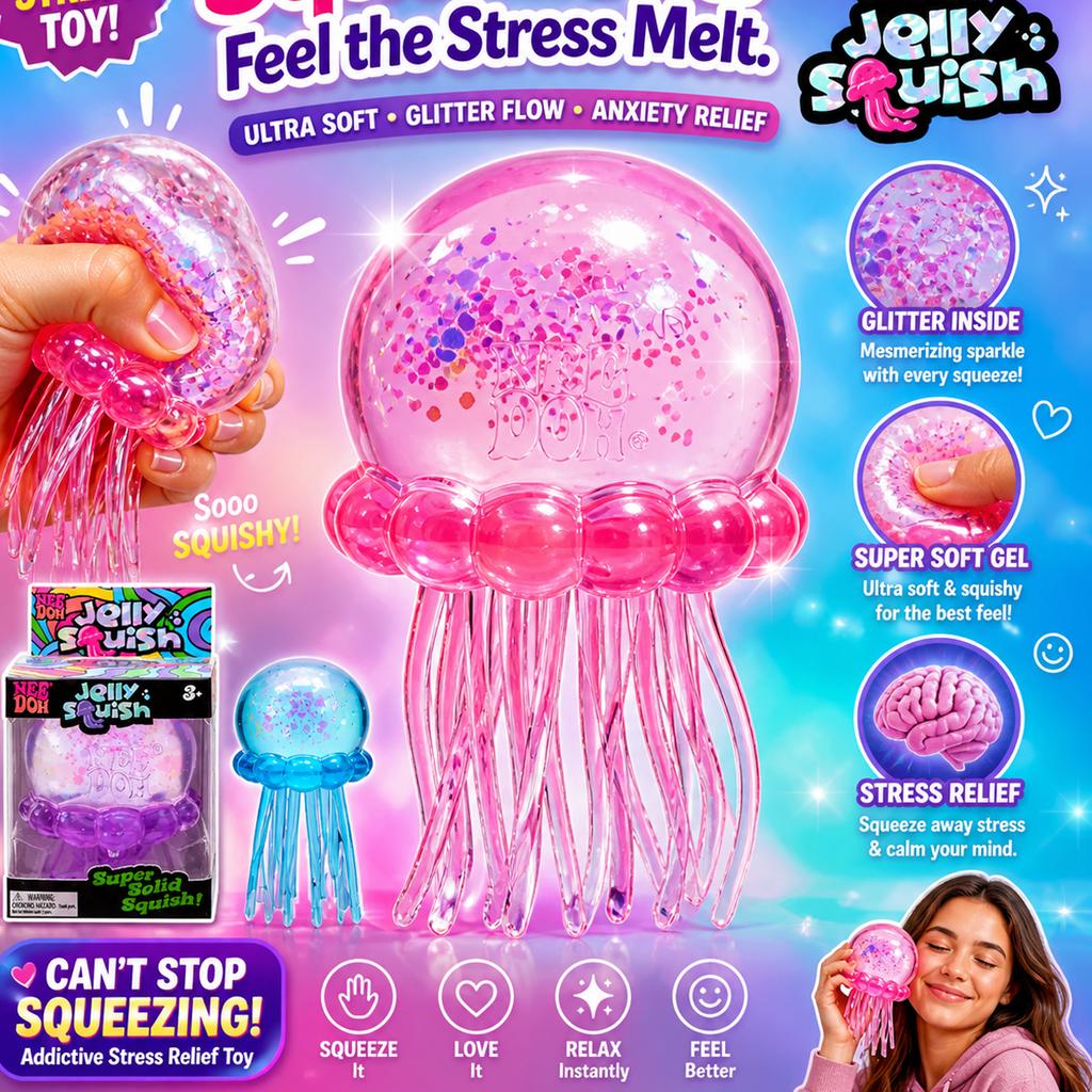 Schylling Needoh Pizza Sensory Fidget Cube Stress Relief Squishy Cube Anti-Anxiety Squeeze Toy For Focus Adhd Population