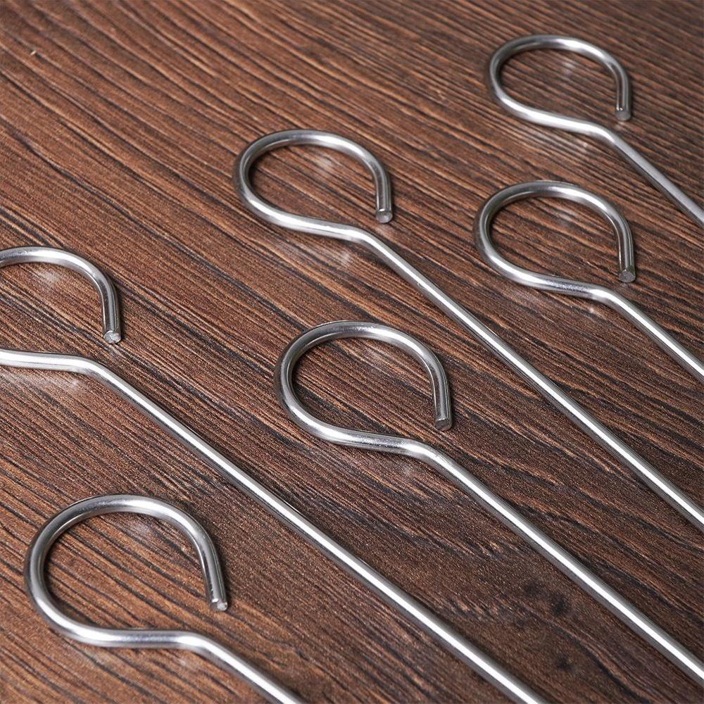 6x Steel Skewers Steel Skewers for Grilling Skewers