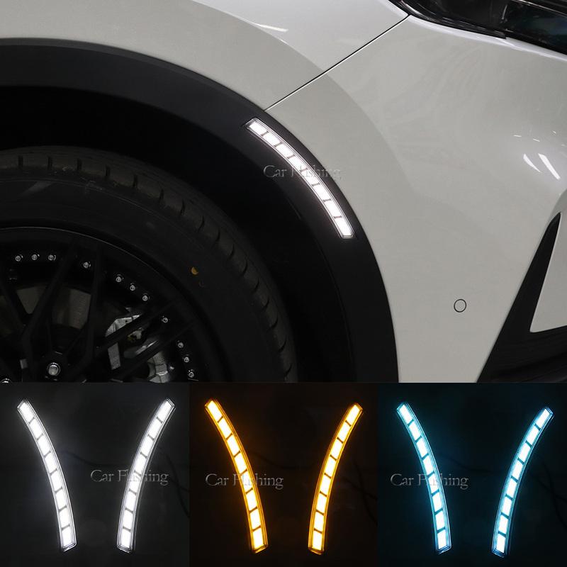 2PCS LED Side Maker Light For Honda CRV CR-V 2024 DRL Wheel Arch Turn Signal Lamp Daytime Running Light Car Accessories