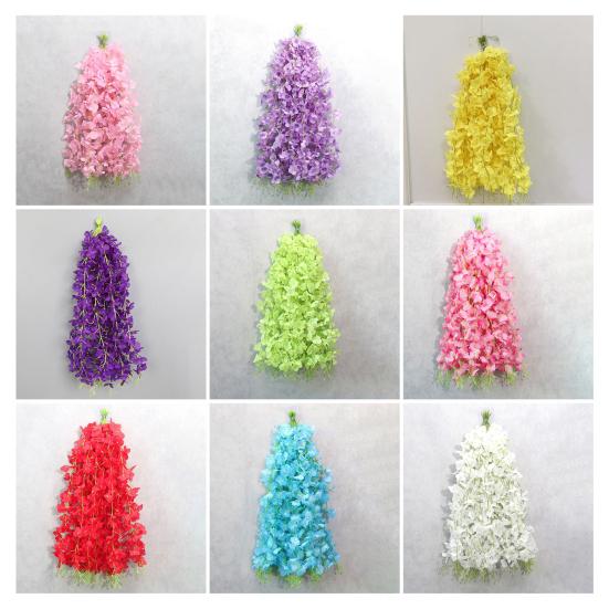 10Pcs Artificial Wisteria Vine Indoor Outdoor Wall Hanging Fake Flower Garland Home Wedding Party Festival Simulated Floral Decoration