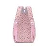 Three-Piece Backpack Set Bow Printed Corduroy Large Capacity Handbag Multi-Functional Backpack with Lunch Bag Pen Bag