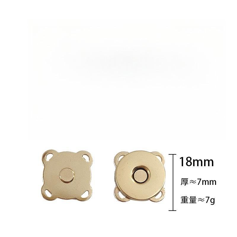 Čtvercové magnetické patentky Zapínání Knoflík Kabelka Peněženka Řemeslné Tašky Díly Příslušenství 18mm Vyberte Barvu