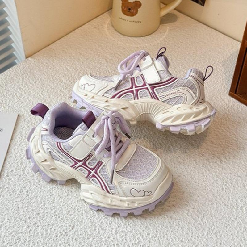 Children's Breathable Sports Shoes Girls' Mesh Casual Shoes Students' Lightweight Running Shoes