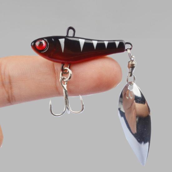 5Pcs Fishing Lures Realistic Looking Bright Colors Rotation Spoons Freshwater Spinner Artificial Metal Lures Hard Baits