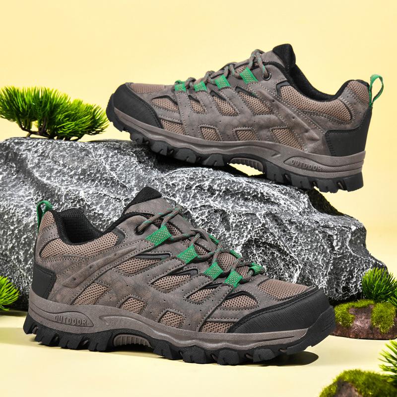 

Men s Genuine Leather Lightweight Hiking & Walking Shoes, Low-Top Casual Outdoor Footwear 41 коричневий