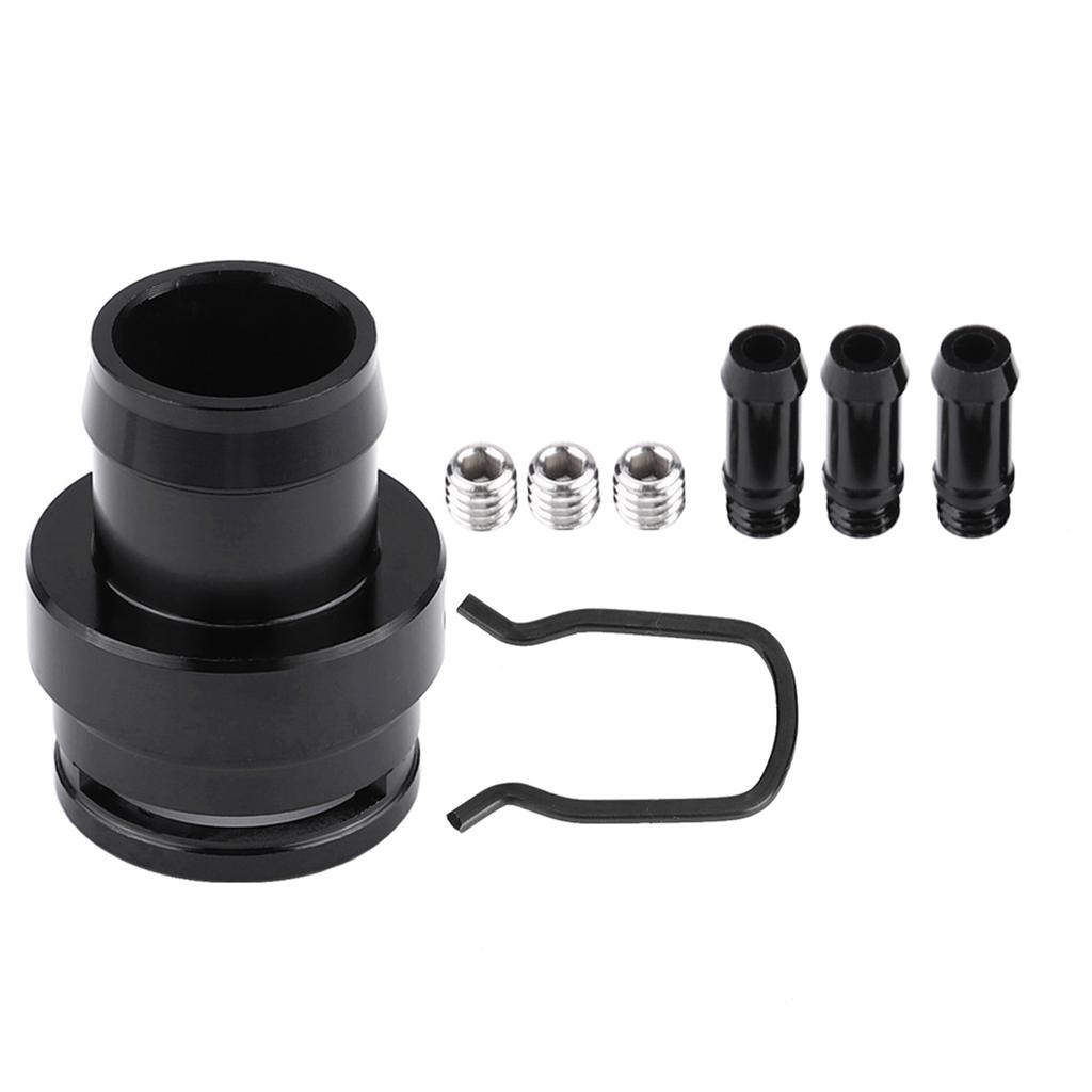 Boost Tap Vacuum Sensor Adapter, High Performance Aluminum Alloy Engine Source Connector for 2.0T FSI Vehicles Black