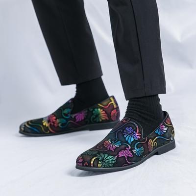 Herrloafers Street Style Klassisk Flerfärgad Bröllopsklänning Bal Kavajer Smoking Fest Slip on Bekväma Skor Plus Size