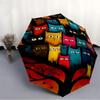 1pc Colorful Cats Automatic Open/Close Umbrella Compact Folding Umbrella, All-Season Portable Umbrella for Women/Men F1124217