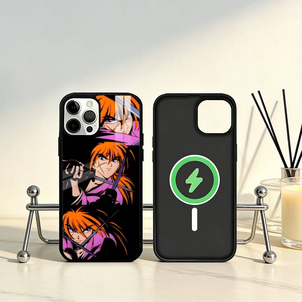 Anime R-Rurouni Kenshin Phone Case For iPhone17,16,15,14,13,12,11 Plus,Pro Max Magnetic For Magsafe Wireless Charging