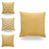 Premium Quality Mustard Yellow Geometric Cushion Cover For Seasonal Charm