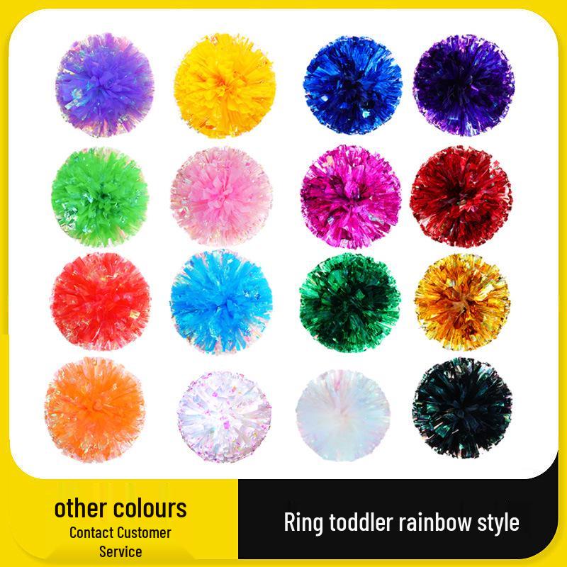 Colorful Cheerleading Pom Poms - Dance Performance Props and Handheld Shaking Flowers