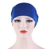 Women Small Solid Color Soft Knotted Night Sleep Beanie Bonnet Chemo Hat Cover