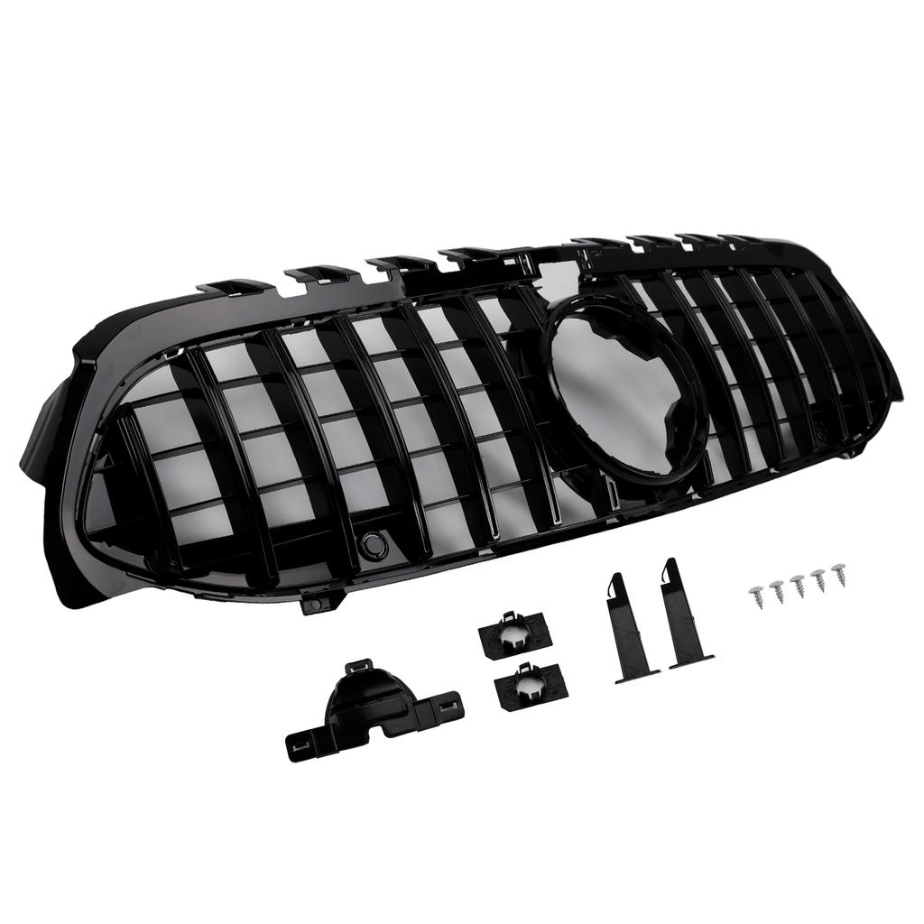GT-Style Front Bumper Grille Fit Mercedes Benz A-Class W177 2019-2023 Black