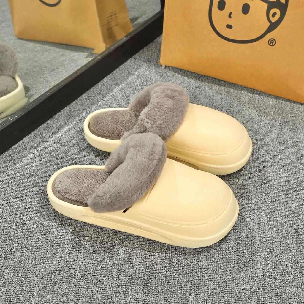 Unisex Winter Cotton Slippers: Detachable, Washable, Non-Slip, Fashionable & Warm - Perfect for Home & Casual Outings.