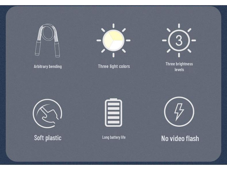 Portable LED Neck Reading Lamp with Eye Protection & USB Charging