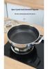 Deepened 316 Stainless Steel Non-Stick Double-Handle Pan for Pancakes - Compatible with Induction and Gas Cookers
