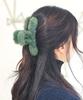 Racoha Mint Green Fur Large Hair Clip